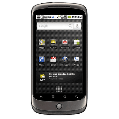 The Nexus One smart phone released independently by Google.