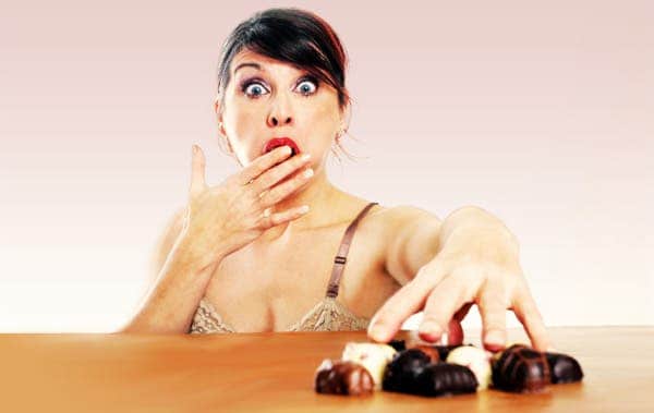 woman eating disorder food addict