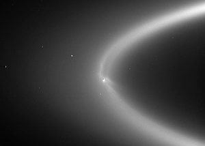 Enceladus on Saturn's E-ring
