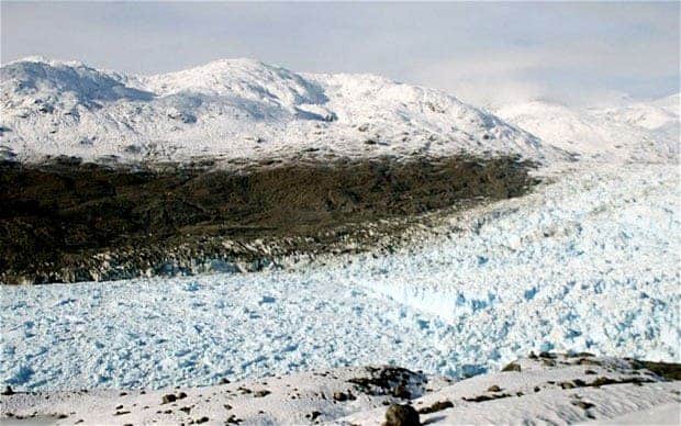 The Jorge Montt glacier in Southern Patagonian Ice Field has witnessed a significant retreat in the past year alone. (c) AFP