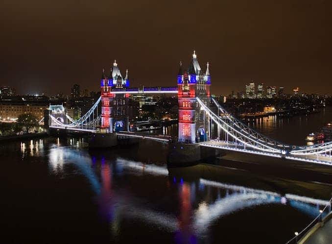 London Tower Bridge GE lighting
