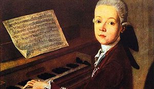 Wolfgang Amadeus Mozart, the most famous child prodigy. At the age of three, Wolfgang Mozart played the harpsichord and by six, he had written his first musical composition. This was followed by the first symphony at the age of eight and opera at 12.  