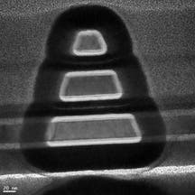 rdue and Harvard universities. The transistor is made from tiny nanowires of a material called indium-gallium-arsenide, which could replace silicon within a decade.  The image was taken with a transmission electron microscope (Purdue University image)