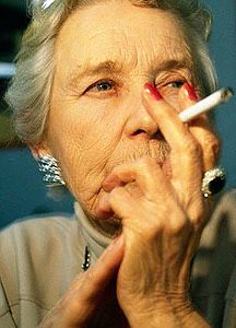 Smoking grandmother