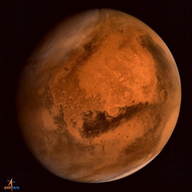 India's Mars Orbiter Mission got straight down to work on arriving at the Red Planet.
