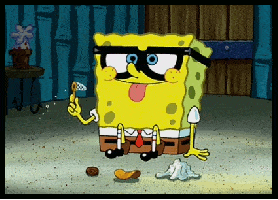 Sponge Bob has a hobby too - collecting dust. Nice!