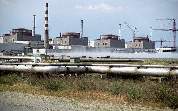 Zaporizhye nuclear power station, in south-east Ukraine Photo: EPA