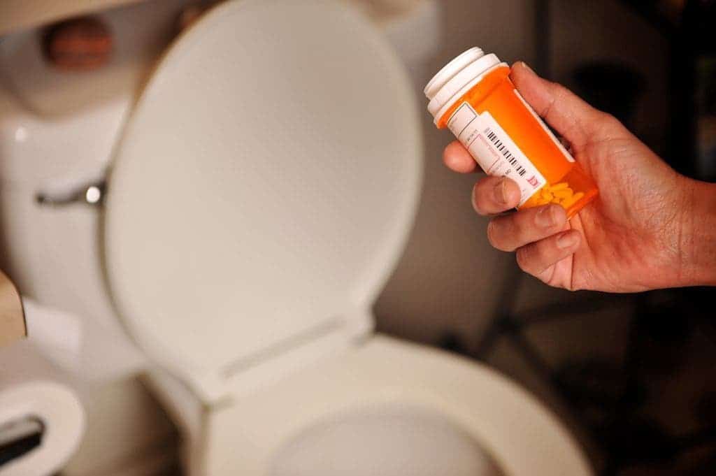 Don't flush your unused medicine down the toilet. Credit: WikiHow