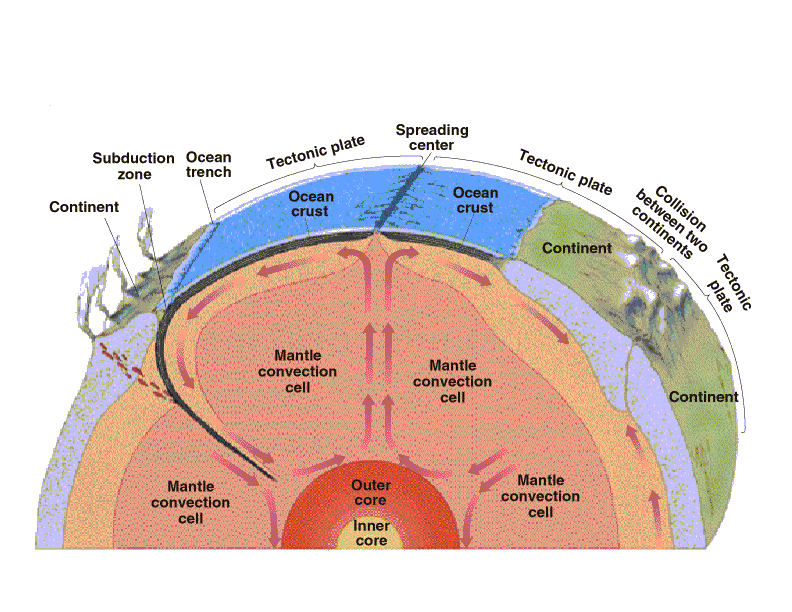 Mantle convection may be the main driver behind plate tectonics. Image via University of Sydney.