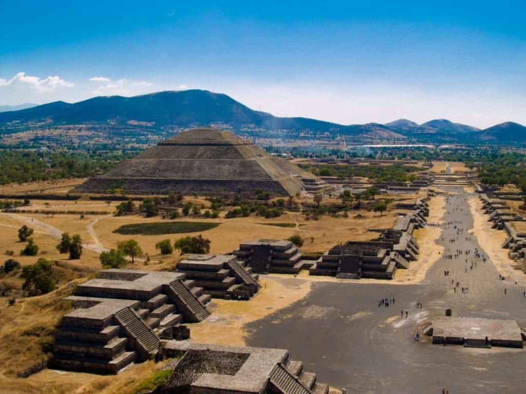 The ruins of Teotihuacan Mexico are among the most important in the world. The fate of its civilization remains unclear, but we do know that this was once the centre of an advanced society with a population of more than 200,000. The magnificent pyramids and palaces were abandoned in about 700 AD and little is known about the people. 