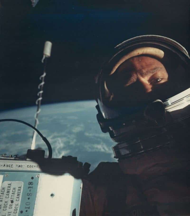Aldrin snapped the photo in November 1966, during Gemini 12, the last mission of a program meant to test astronauts' ability to dock with spacecraft already in orbit. 