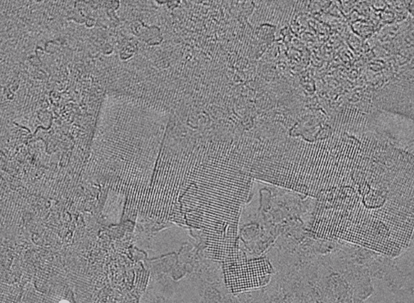This electron scan microscope image clearly shows how the square ice looks like. Image: NATURE
