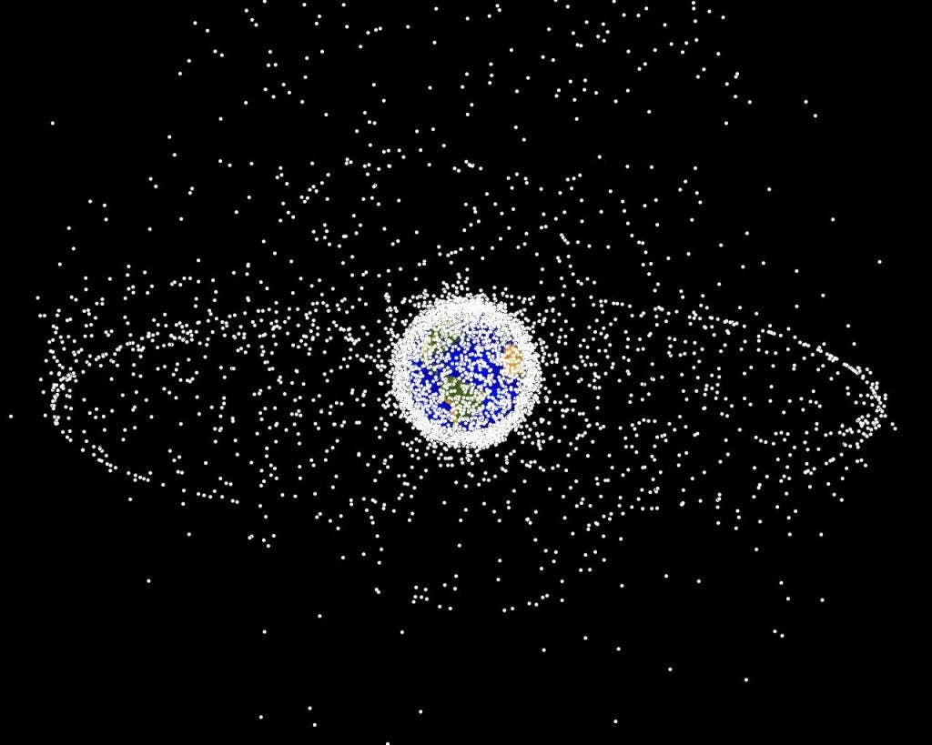 There are hundreds of thousands of pieces of space debris in orbit. Image via Wikipedia.