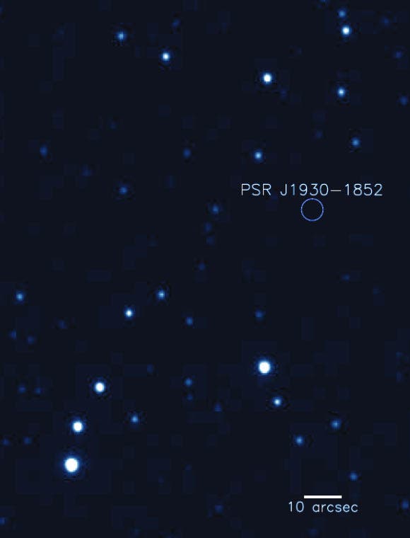 PSR J1930-1852. Image credit: J. K. Swiggum et al.