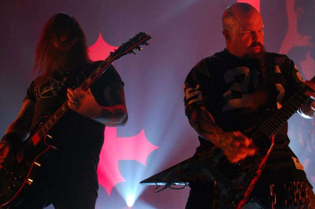 Heavy metal band Slayer playing live. Photo: Metal Underground