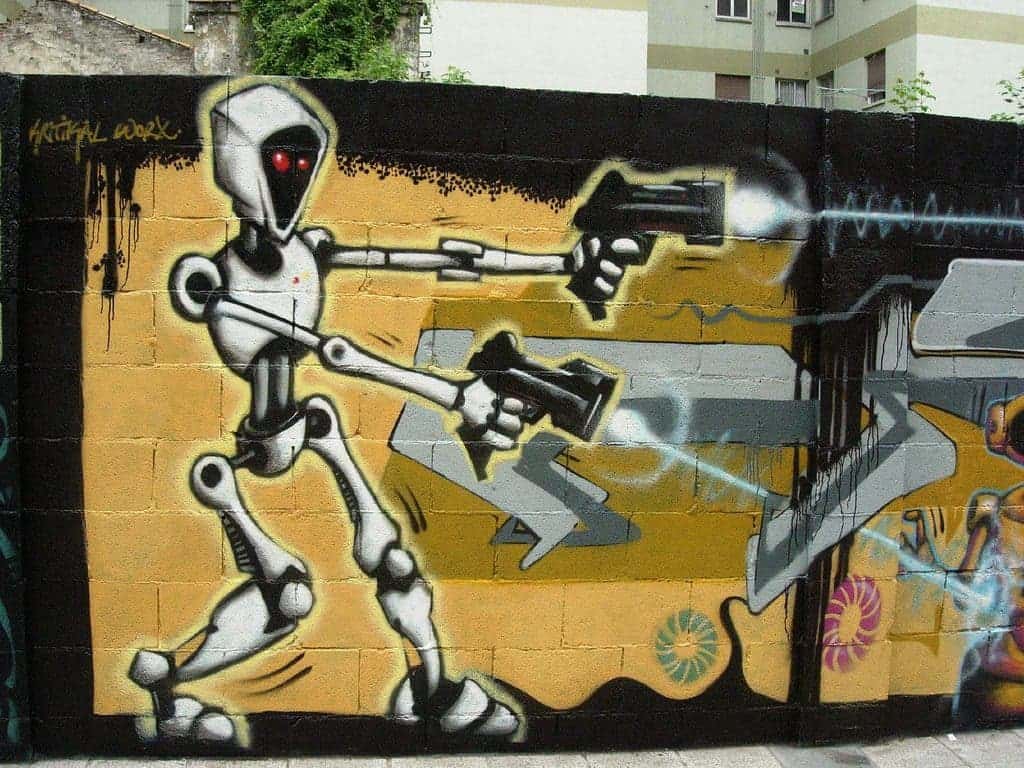 robot mural