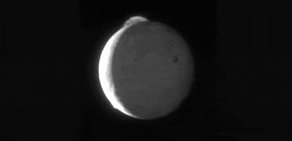 This five-frame sequence of images from the New Horizons spacecraft captures the giant plume from Io's Tvashtar volcano.
Credits: NASA/JHU Applied Physics Laboratory/Southwest Research Institute
