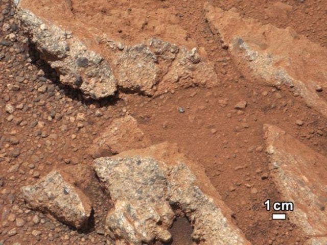 The presence of rounded pebbles on Mars was evidence of a prior history of water on the planet. (Credit: NASA/JPL-Caltech/MSSS)