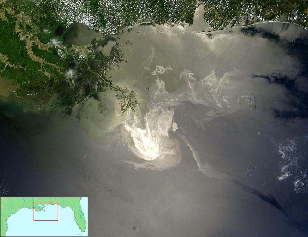 The oil spill, as seen by NASA's satellites.
