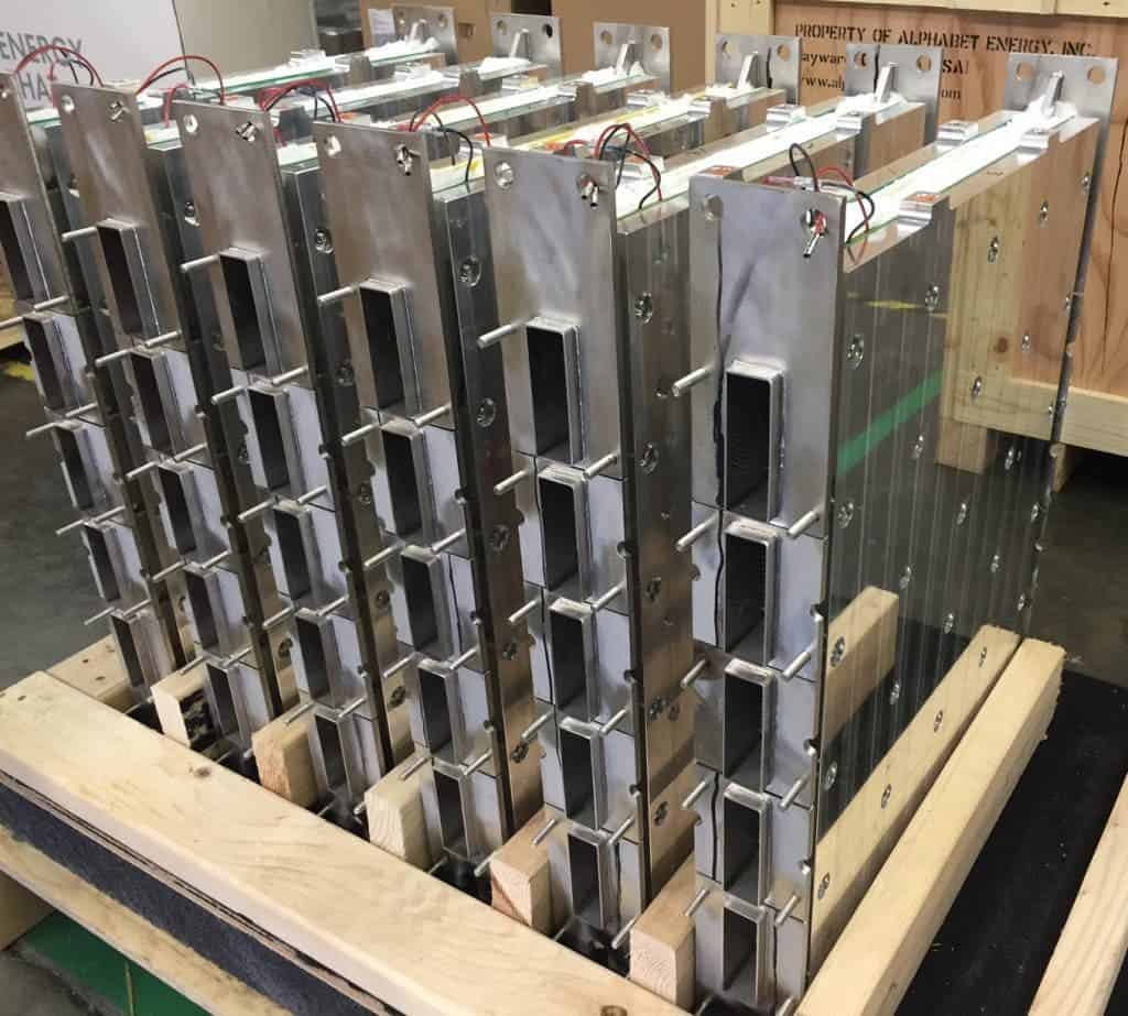 Stacks of the thermoelectric power modules. Image: Alphabet Energy