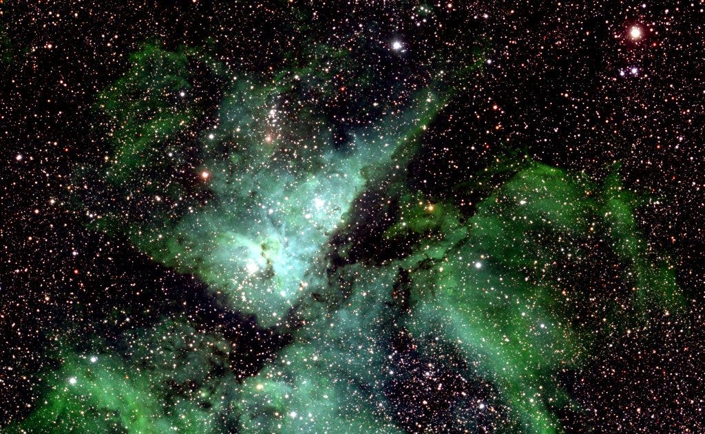 A small section of the Milky Way photo showing Eta Carinae. © Lehrstuhl für Astrophysik, RUB