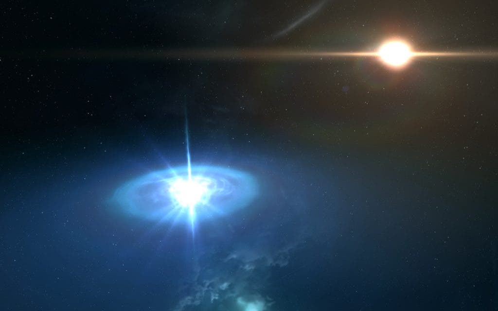 Artist illustration of Pulsar in J140135. Credit: NASA