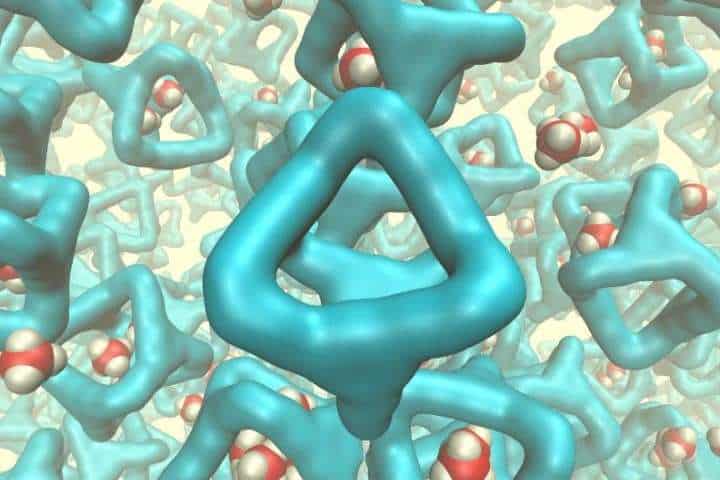 Researchers at Queen's University Belfast, Northern Ireland, UK, have made the world's first porous liquid by designing a molecule shape that can't occupy space efficiently, thus creating 'holes' in the liquid.
Image via phys