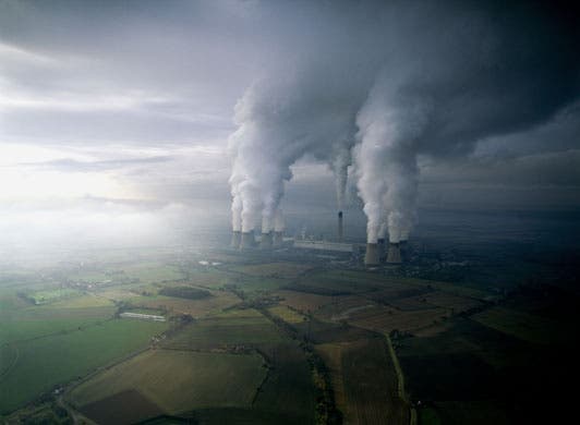ENVGALLERY NORTH YORKSHIRE, ENGLAND - SEPTEMBER 2003:  Drax is a large coal-fired power station located near Selby in North Yorkshire, England. It provides 7% of the electrical power required by Britain. Although it generates around 1.5 million tonnes of ash and 22.8 million tonnes of carbon dioxide each year, Drax is the most carbon efficient coal-fired powerplant in the UK. In 2005 Drax produced 20.8 million tonnes of carbon dioxide. The Times newspaper reported that this is more than the total amount produced by 103 of the world's small unindustrialized nations. By comparison, vehicles in the UK emitted 91 million tonnes of carbon dioxide. Drax is the biggest single source of carbon dioxide in the UK.  (Photo by Jason Hawkes/Reportage by Getty Images)
air
above
aerial
helicopter
plane
planet
earth
sky
atmosphere
pollution
ecosystem
plant
tree
nature
impact
activist
green
recycle
recycling
renewable