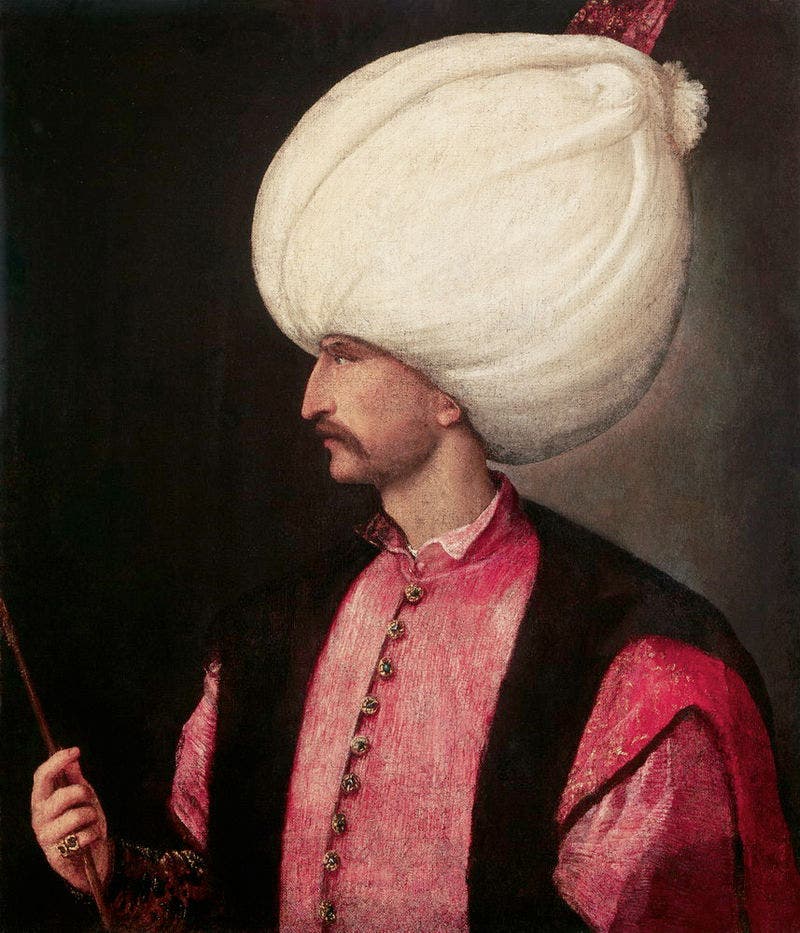 Suleiman in a portrait attributed to Titian cca. 1530.
Image via wikipedia