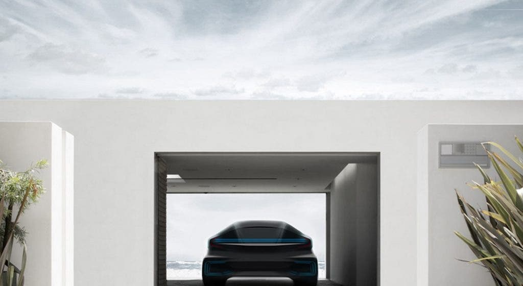 Faraday Future EV rendering on its home page. (Credit: Faraday Future)