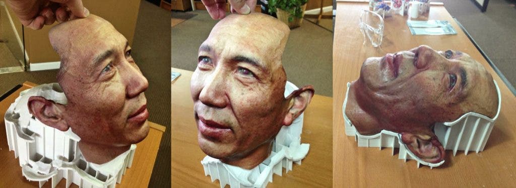 3D printed face