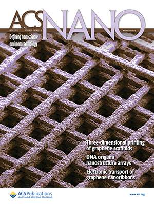 The 3-D printed graphene scaffold appeared on the cover of ACS Nano.