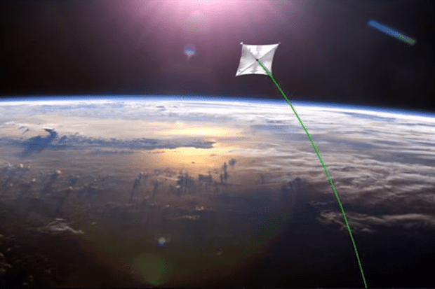 Artistic rendition of a laser driven spacecraft. Image: NASA