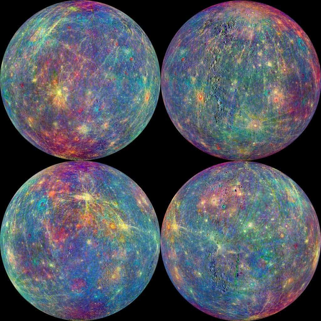 Spectrum scan of Mercury's surface by MESSENGER