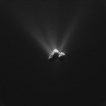 Rosetta's comet in August 2015, when it was closest to the sun and when most of the glycine was detected.
Credit: ESA