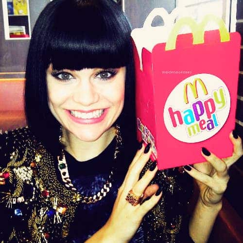 I'm sure Jessie J is a big fan of McDonalds.