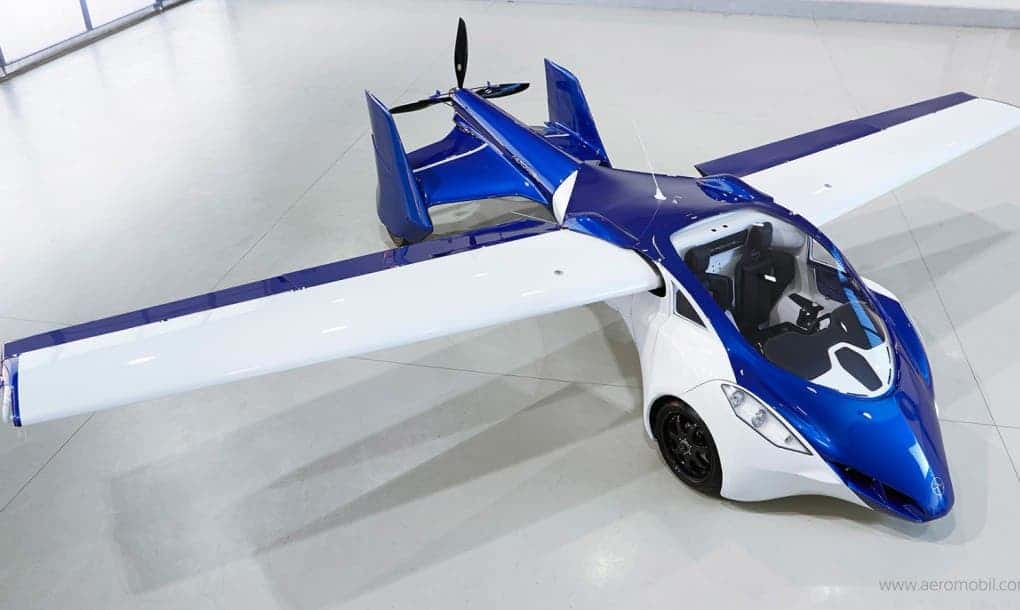 Promotional image of the AeroMobil 3.0