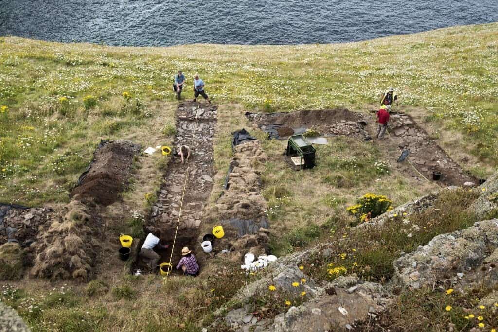 Tintagel Castle Archeology dig. (Credit: Emily Whitfield-Wicks for English Heritage)
