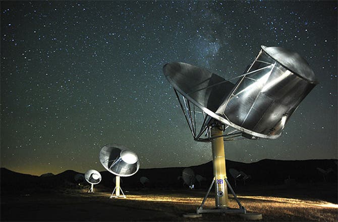 The SETI Institute is using the Allen Telescope Array in Northern California to confirm an intriguing signal coming from the star HD 164595, but so far there have been no results. Credit: SETI Institute