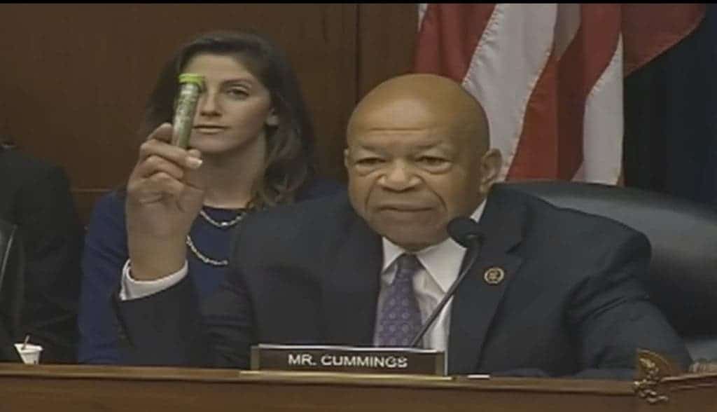 This does not look like a man happy about the answers he's hearing. Image via Youtube.