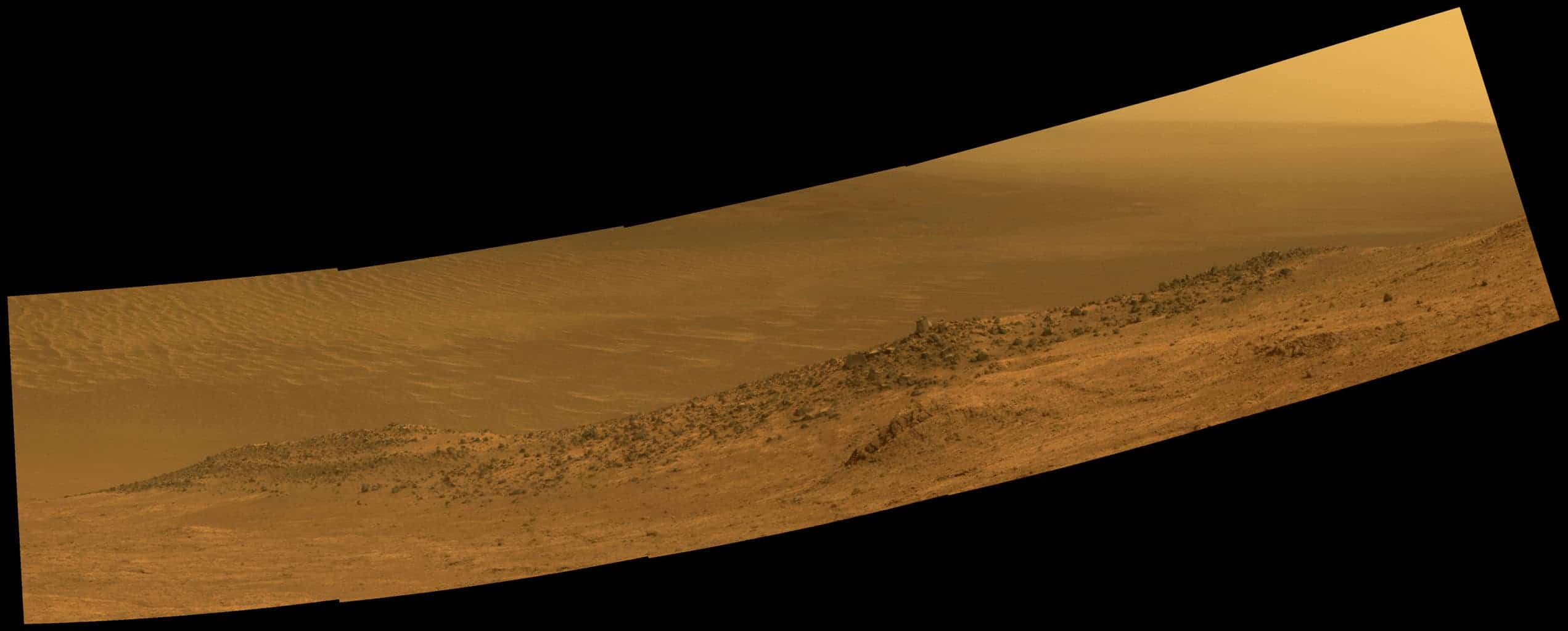 This scene from NASA's Mars Exploration Rover Opportunity shows 