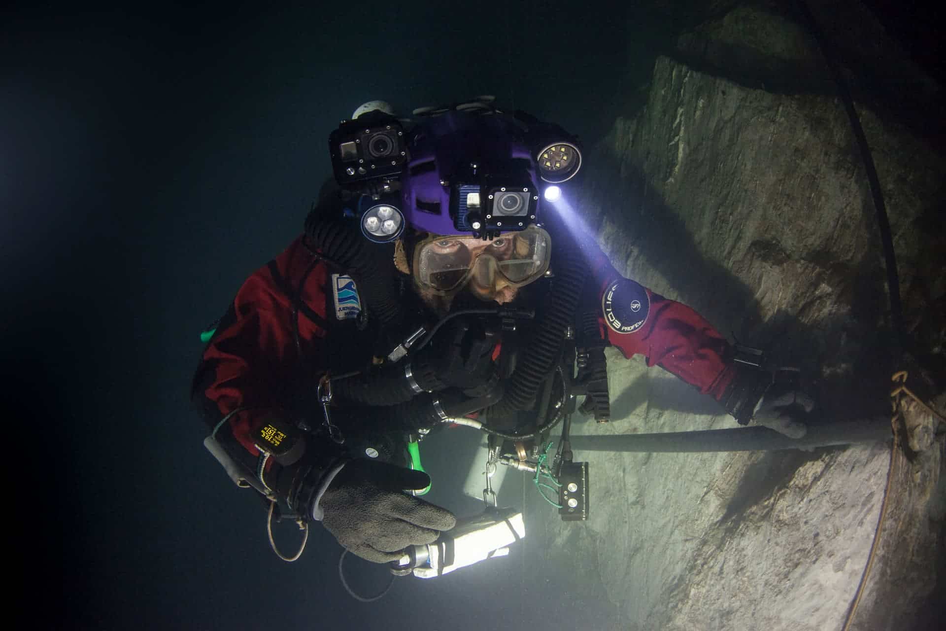 Krzysztof Starnawski first dived in the cave 20 years ago. Now, he led the team that found that 