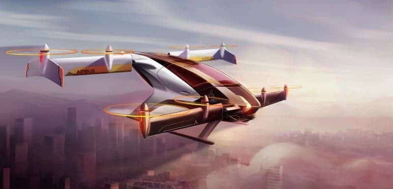 Artist impression of Airbus' flying vehicle. Credit: Airbus. 