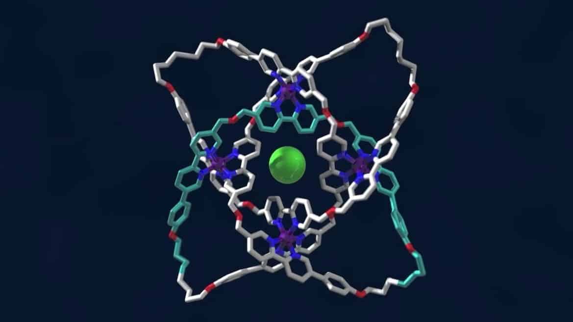A molecular knot with eight crossings. Credit: YouYube/University of Manchester.