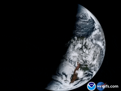 This composite color full-disk visible animation is from 1:07 p.m. EDT on January 15, 2017 and was created using several of the 16 spectral channels available on the GOES-16 Advanced Baseline Imager (ABI) instrument. Credit: NASA, NOAA.