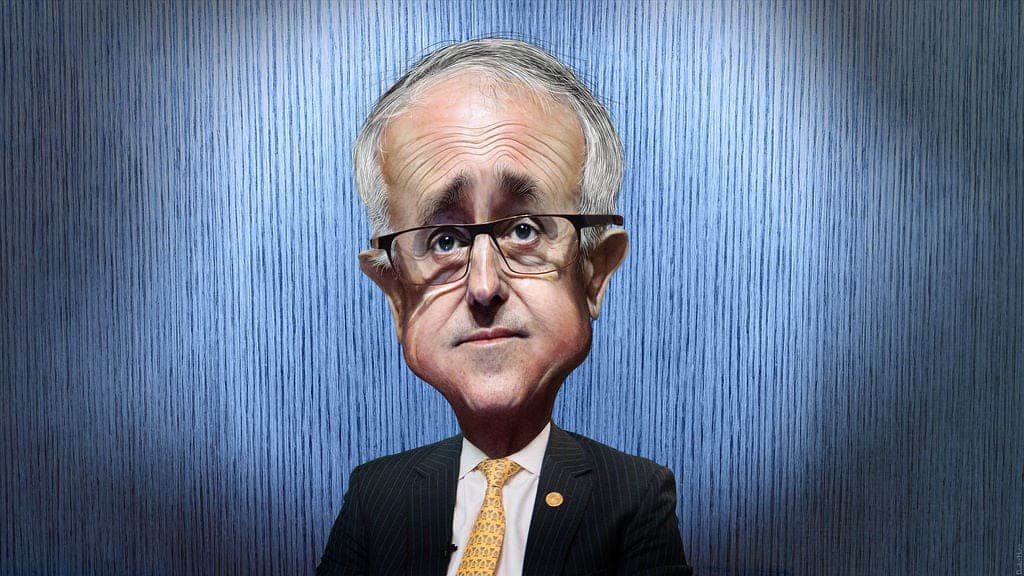 Caricature of Malcolm Turnbull, the 29th Prime Minister of Australia and Leader of the Liberal Party. Credit: Flickr // DonkeyHotey.