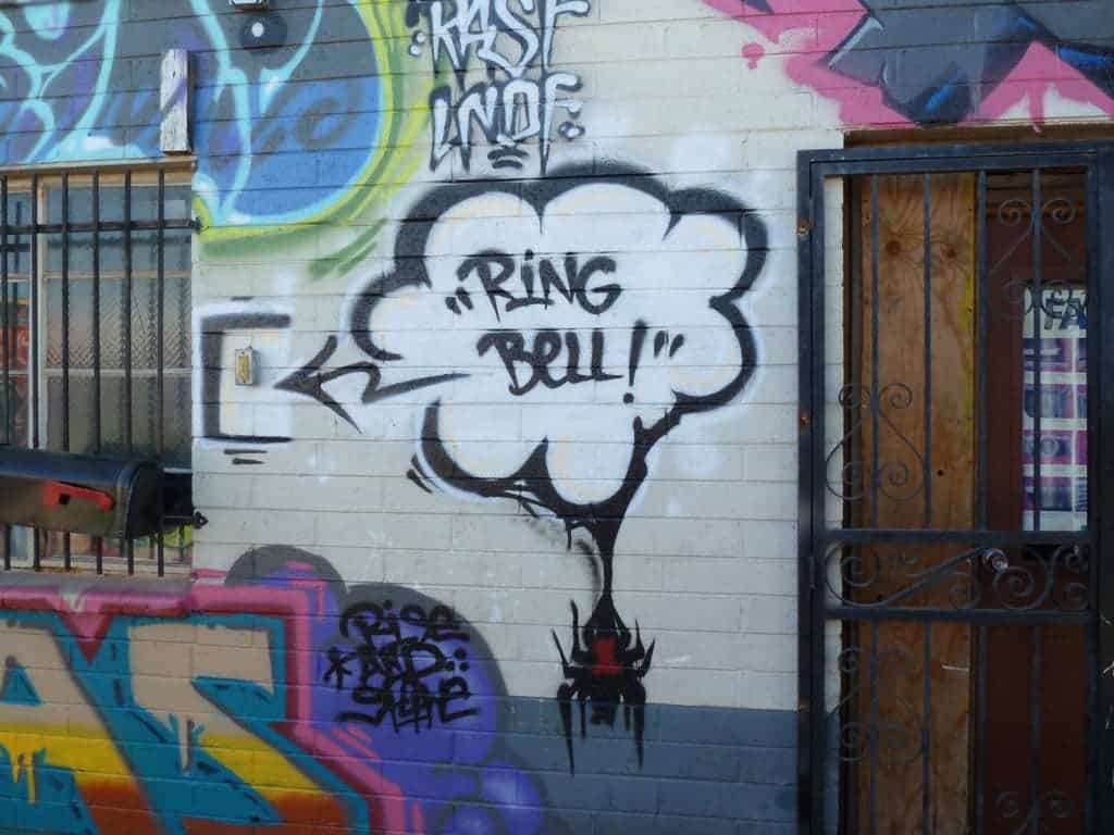 Ring Bell graffiti in Phoenix.
