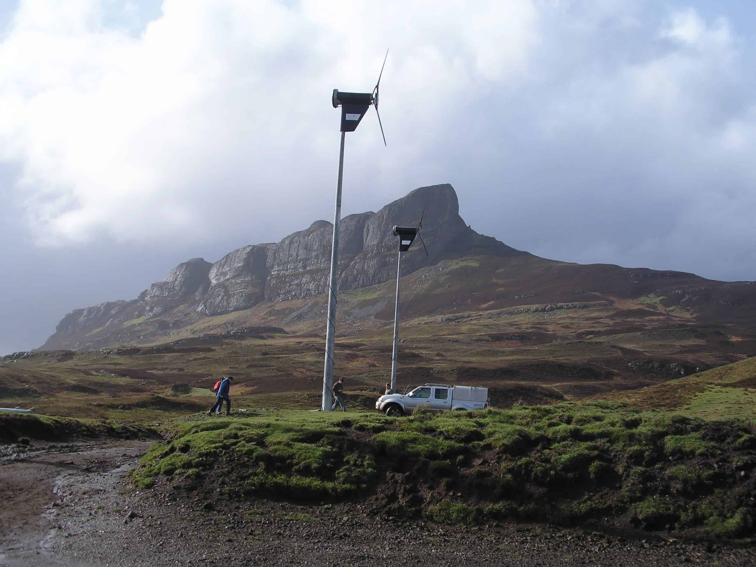 Wind turbines in Eigg. Image credits: W. L. Tarbert.