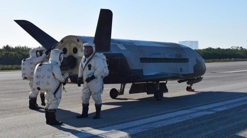 The Air Force's secret X-37B Orbital Test Vehicle landed at NASA 's Kennedy Space Center Shuttle Landing Facility Sunday, setting off a sonic boom that surprised residents. Image credits: Secretary of the Air Force Publi.