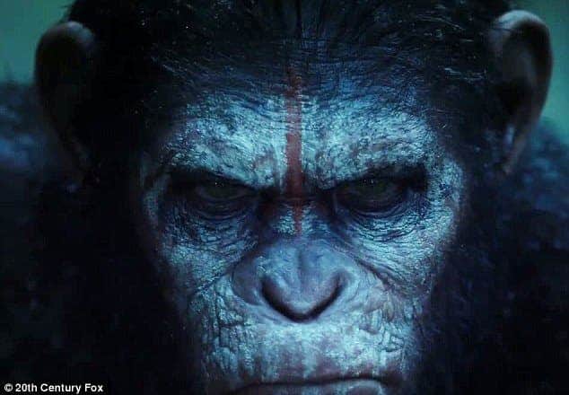 Caesar the chimp from 'Planet of the Apes'. 